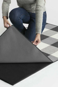 Deals ✨ Ruggable Buffalo Plaid Black & White Rug 😍 -Area Rugs Sales Store Buffalo Plaid BlackWhite B RC 0494 57 Washable Rug Pad 508cc8f3 1cee 4b6a 962a 9e499de92109