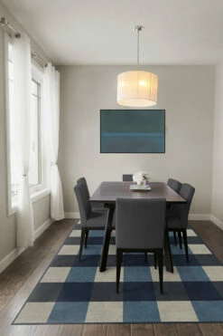 Wholesale 🧨 Ruggable Buffalo Plaid Blue & Ivory Rug 😀 -Area Rugs Sales Store Buffalo Plaid BlueIvory C RC 0514 57 Clean Washable Rug Blue