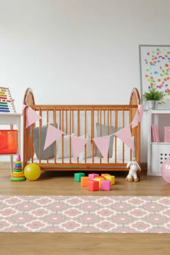 Flash Sale 😀 Ruggable Chloe Trellis Pink Rug ✨ -Area Rugs Sales Store Chloe Trellis Pink C RC 0113 27 Washable Rug Juvenile