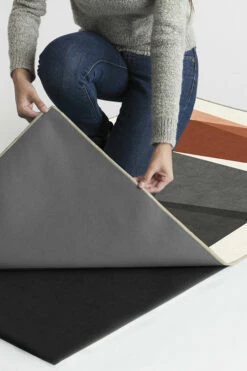 Best Sale 🎁 Ruggable Color Field in Orange Rug ✔️ -Area Rugs Sales Store ColorField Orange B RC 0525 57 Clean Washable Rug Pad 2