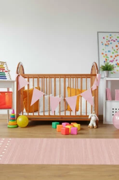 Hot Sale ❤️ Ruggable Dot Border Pink Rug ✨ -Area Rugs Sales Store Dot Border Pink C RC 0112 27 Washable Rug Pattern