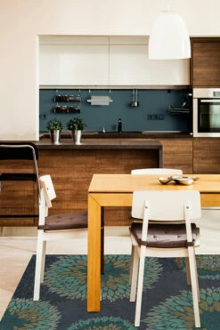 Discount 🔔 Ruggable Sale Floral Medallion Navy Rug ⌛ -Area Rugs Sales Store FloralMedallion Navy C RC 0423 57 Washable Rug Floral