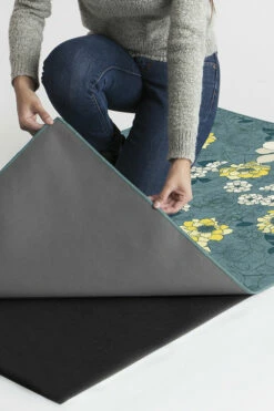 Cheapest 🔥 Ruggable Floret Teal Blue Rug ⭐ -Area Rugs Sales Store Floret TealBlue B RC 0566 57 Clean Washable Rug Pad copy 2