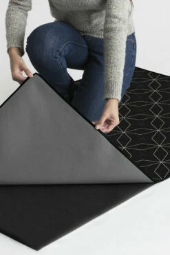 Best Pirce 🤩 Ruggable Geometrix Black Rug 🔔 13 Best Pirce 🤩 Ruggable Geometrix Black Rug 🔔 -Area Rugs Sales Store Geometrix Black B RC AB101 57 Clean Washable Rug Pad