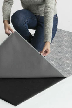 Top 10 🌟 Ruggable Geometrix Grey Rug 🛒 -Area Rugs Sales Store Geometrix Grey B RC AB100 57 Clean Washable Rug Pad