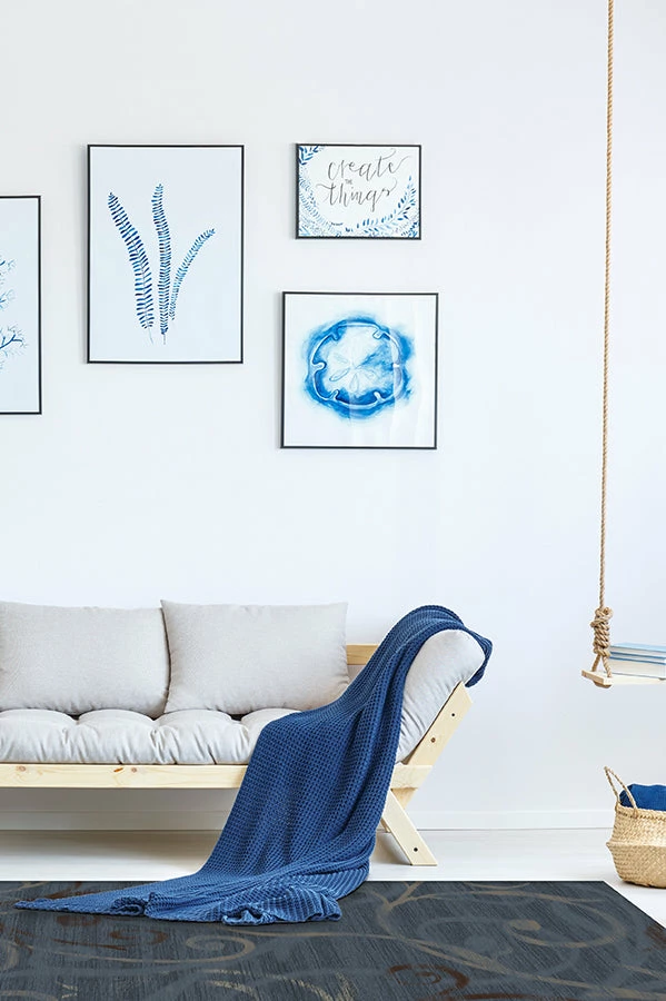 Hot Sale ❤️ Ruggable Ironwork Slate Blue Rug ❤️ 4 Hot Sale ❤️ Ruggable Ironwork Slate Blue Rug ❤️ - Image 4