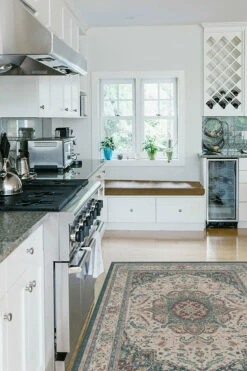 Best reviews of ⭐ Ruggable Malileh Heriz Emerald Rug 🛒 -Area Rugs Sales Store Malileh Heriz Emerald C RC 0513 57 Washable Rug Border