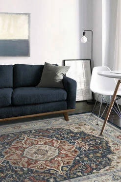 Coupon 👏 Ruggable Malileh Heriz Opal Rug 😉 -Area Rugs Sales Store Malileh Heriz Opal C RC 0511 57 Clean Washable Rug Navy