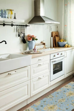 Top 10 🔥 Ruggable Marie Pale Blue Rug 🎉 -Area Rugs Sales Store Marie Pale Blue C RC 0186 27 Washable Rug Floral