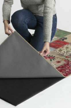 Best Pirce ⭐ Ruggable Patchwork Boho Rug 🛒 -Area Rugs Sales Store Patchwork Boho B RC 0044 57 Clean Washable Rug Pad