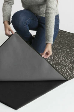 Best Pirce 🥰 Ruggable Shagreen Charcoal Rug 💯 -Area Rugs Sales Store Shagreen Charcoal B RC 0304 57 Clean Washable Rug Pad
