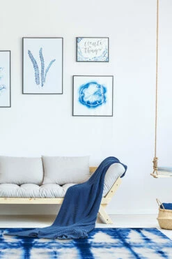 Hot Sale 🌟 Ruggable Shibori Ichi Indigo Rug 🎉 -Area Rugs Sales Store Shibori Ichi Indigo C RC 0302 57 Washable Rug Waves