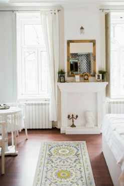 Cheapest ✔️ Ruggable Suzani Yellow Rug ✨ -Area Rugs Sales Store Suzani Yellow C RC 0032 27 Washable Rug Floral