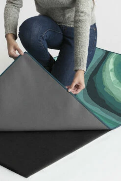 Outlet 😉 Ruggable Watercolor Waves Citrus Green Rug 🎉 -Area Rugs Sales Store Watercolor Waves Citrus Green B RC 0308 57 Clean Washable Rug Pad 0ec0ecae f696 4658 a203 4b48cf838a4c