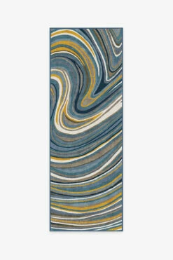 Buy 🛒 Ruggable Agate Golden Azure Rug 🔔 -Area Rugs Sales Store agate golden azure A RC 0311 27