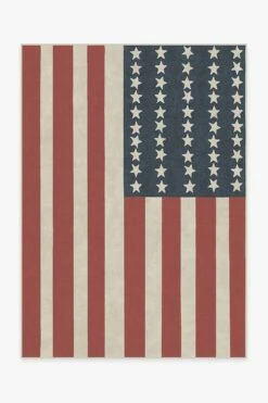 Deals 💯 Ruggable American Flag Red Rug 🧨
