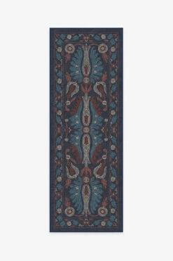 Budget 💯 Ruggable Anna Sui Lady Shalott Navy Rug 🎉 -Area Rugs Sales Store anna sui lady shalott navy B RC AS009 27