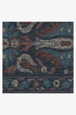 Budget 💯 Ruggable Anna Sui Lady Shalott Navy Rug 🎉 -Area Rugs Sales Store anna sui lady shalott navy D RC AS009 27