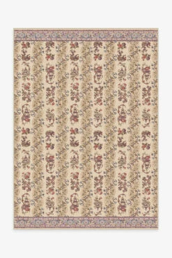 Budget 🎁 Ruggable Anna Sui Roses & Pagodas Ivory Rug 🎁