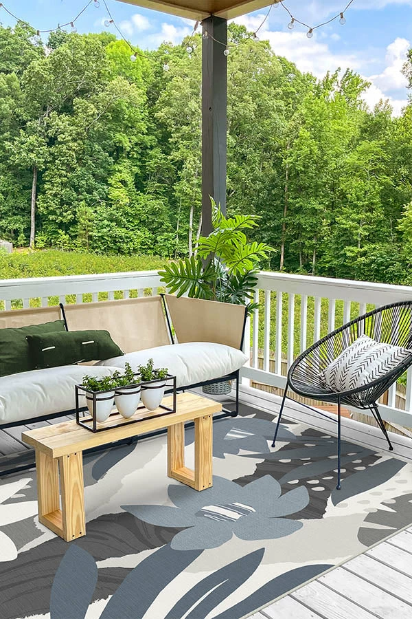 Coupon 💯 Ruggable Outdoor Arcadia Steel Blue Rug ✔️ 4 Coupon 💯 Ruggable Outdoor Arcadia Steel Blue Rug ✔️ - Image 4