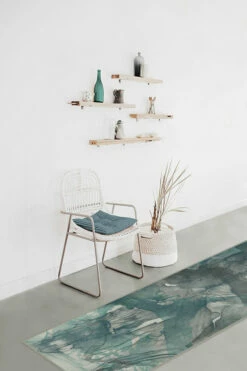 Best Sale ⭐ Ruggable Aurora Teal Grey Rug ❤️ -Area Rugs Sales Store aurora teal grey C RC MO007 27 V2