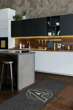 Coupon ✨ Ruggable Avengers Logo Charcoal Rug 💯 -Area Rugs Sales Store avengers logo charcoal C RC MV001 27