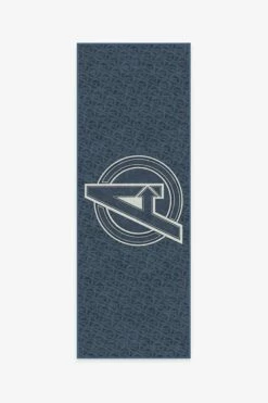 Outlet 🎉 Ruggable Avengers Logo Slate Blue Rug ⭐ -Area Rugs Sales Store avengers logo slate blue A RC MV002 27