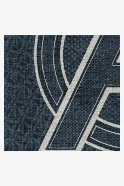 Outlet 🎉 Ruggable Avengers Logo Slate Blue Rug ⭐ -Area Rugs Sales Store avengers logo slate blue D RC MV002 57