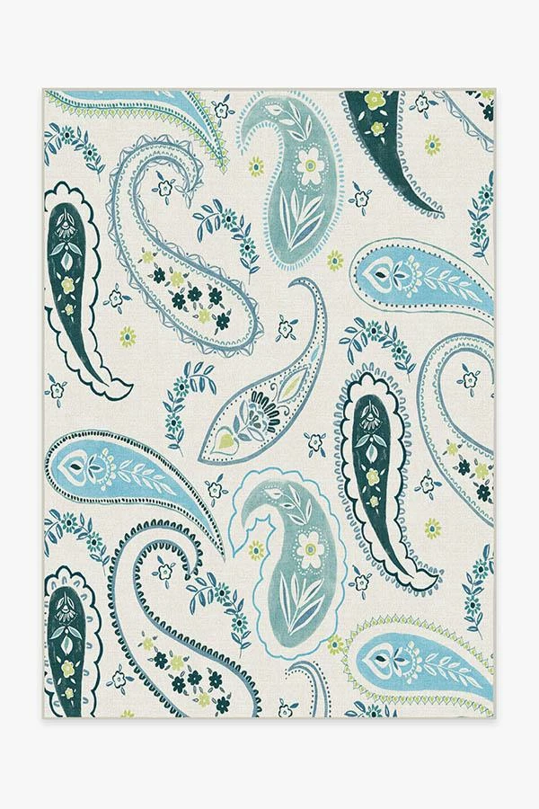 Cheap 😉 Ruggable Boteh Blue Rug 🎉 1 Cheap 😉 Ruggable Boteh Blue Rug 🎉