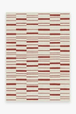 Cheapest 🥰 Ruggable Broken Stripe Red Rug ✨