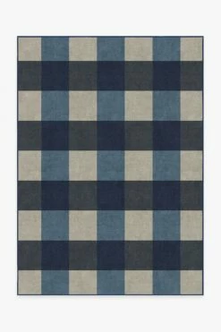 Wholesale 🧨 Ruggable Buffalo Plaid Blue & Ivory Rug 😀