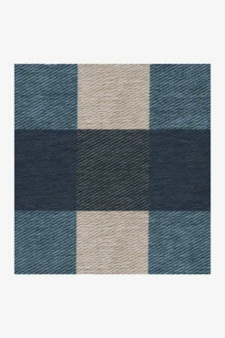Wholesale 🧨 Ruggable Buffalo Plaid Blue & Ivory Rug 😀 -Area Rugs Sales Store buffalo plaid blue ivory D RC 0514 27 V2