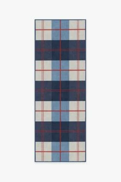 Hot Sale ❤️ Ruggable Buffalo Plaid Red & Blue Rug 👍 -Area Rugs Sales Store buffalo plaid red blue A RC 0520 27 V2