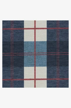 Hot Sale ❤️ Ruggable Buffalo Plaid Red & Blue Rug 👍 -Area Rugs Sales Store buffalo plaid red blue D RC 0520 57 V2