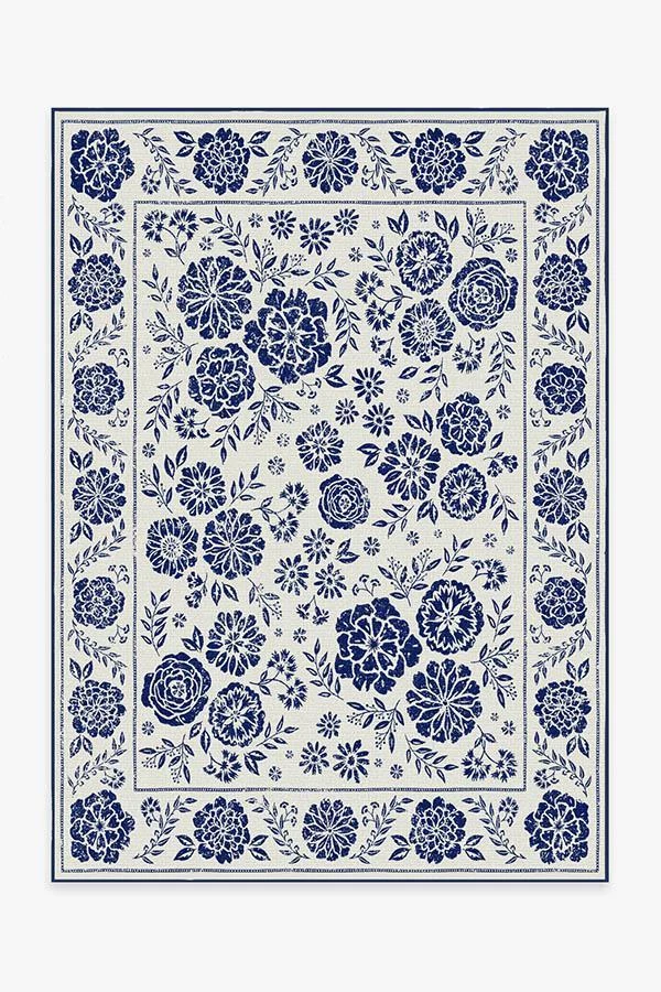 Outlet 🛒 Ruggable Outdoor Carmela Suzani Delft Blue Rug ✨ 1 Outlet 🛒 Ruggable Outdoor Carmela Suzani Delft Blue Rug ✨