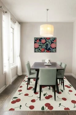 Deals ❤️ Ruggable Cherry Red Rug 🎁 -Area Rugs Sales Store cherry red C RC TP001 57