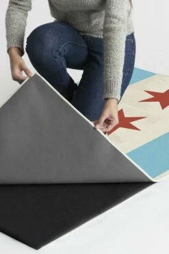 Outlet 👏 Ruggable Chicago Flag Rug 👍 13 Outlet 👏 Ruggable Chicago Flag Rug 👍 -Area Rugs Sales Store chicago flag B RC 0888 27