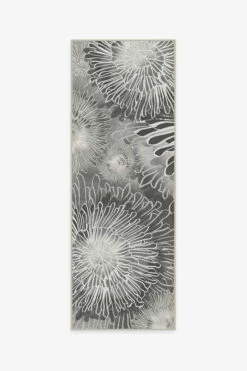 Coupon ✔️ Ruggable Sale Chrysanthemum Ash Grey Rug ⌛ -Area Rugs Sales Store chrysanthemum ash grey A RC 0378 27