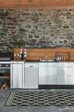 Hot Sale 💯 Ruggable Outdoor Cleo Trellis Black Rug ✨ -Area Rugs Sales Store cleo trellis black C RC OD001 27