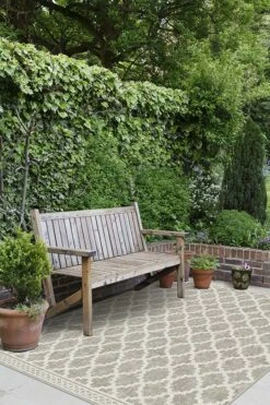 Buy 🎉 Ruggable Outdoor Cleo Trellis Natural Rug ✔️ -Area Rugs Sales Store cleo trellis natural C RC OD002 57