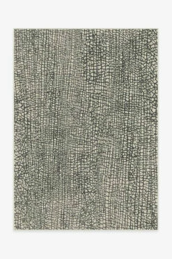 Budget 🥰 Ruggable Crackle Black & White Rug ⭐