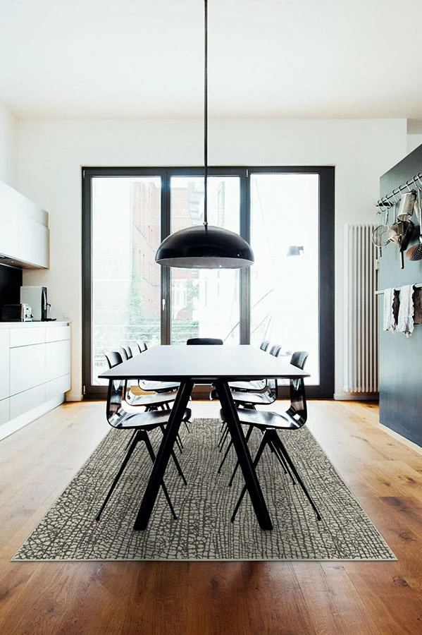 Budget 🥰 Ruggable Crackle Black & White Rug ⭐ 4 Budget 🥰 Ruggable Crackle Black & White Rug ⭐ - Image 4
