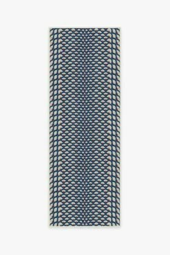 Best Pirce 🎉 Ruggable Cynthia Rowley Lamella Blue Rug 👏 -Area Rugs Sales Store cynthia rowley lamella blue B RC CR006 27