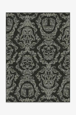 New ๐ Ruggable Dark Side Damask Charcoal Rug ๐