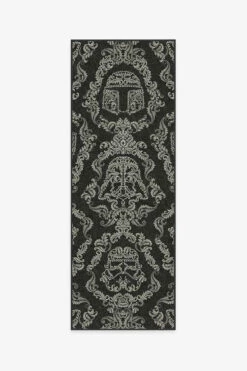 New 😀 Ruggable Dark Side Damask Charcoal Rug 🛒 -Area Rugs Sales Store dark side damask charcoal B RC SW001 27