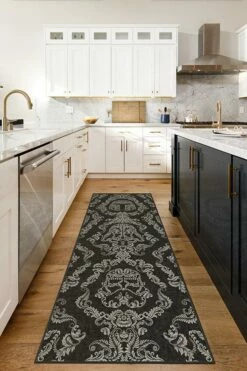 New 😀 Ruggable Dark Side Damask Charcoal Rug 🛒 -Area Rugs Sales Store dark side damask charcoal C RC SW001 27