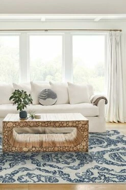 New 👏 Ruggable Dark Side Damask Delft Blue Rug ⭐ -Area Rugs Sales Store dark side damask delft blue C RC SW003 57