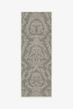 Flash Sale 🤩 Ruggable Dark Side Damask Stone Rug 🎉 -Area Rugs Sales Store dark side damask stone B RC SW002 27