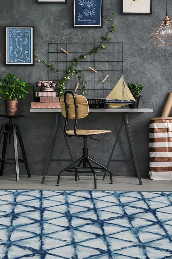 Buy ๐ Ruggable Diamond Shibori Indigo Rug ๐งจ 4 Buy ๐ Ruggable Diamond Shibori Indigo Rug ๐งจ - Image 4