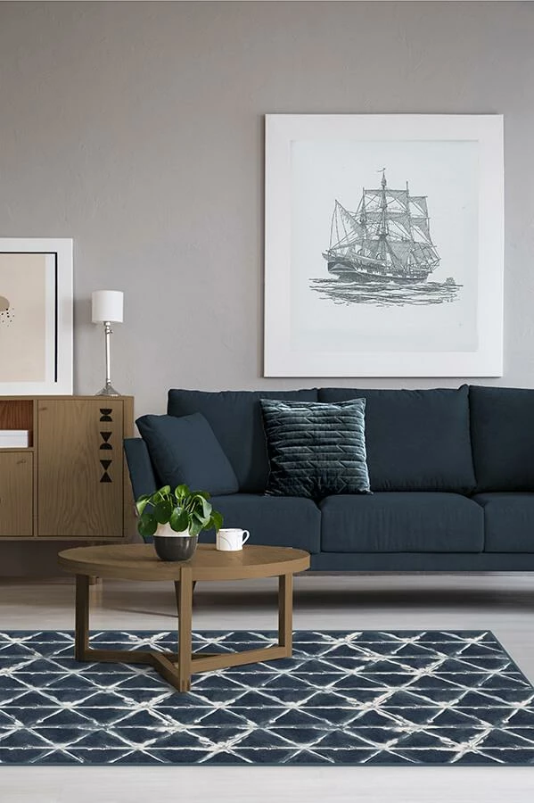 Best Pirce ๐ฏ Ruggable Diamond Shibori Navy Rug ๐งจ 4 Best Pirce ๐ฏ Ruggable Diamond Shibori Navy Rug ๐งจ - Image 4